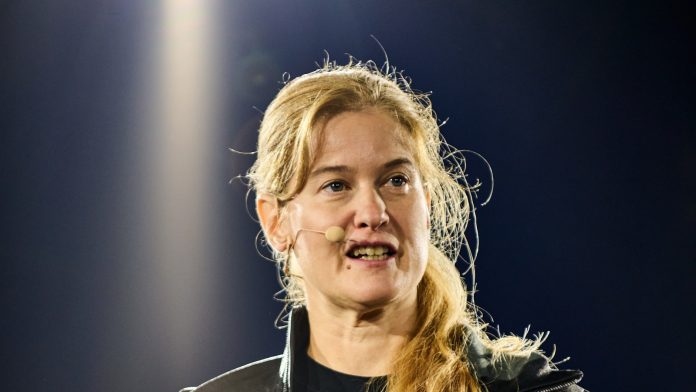 Sanja Fidler govori na konferenciji ALL IN 2025.